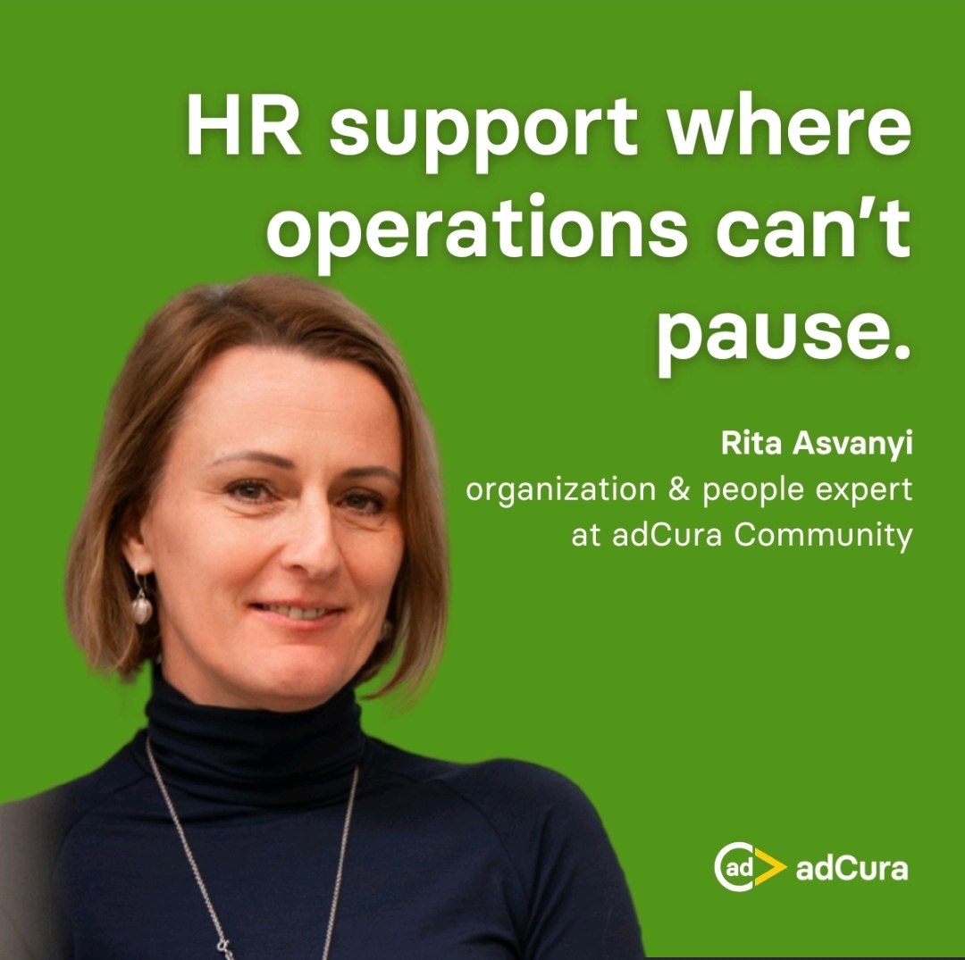 Rita Asvanyi, organization and people expert at adCura's EMS expert community